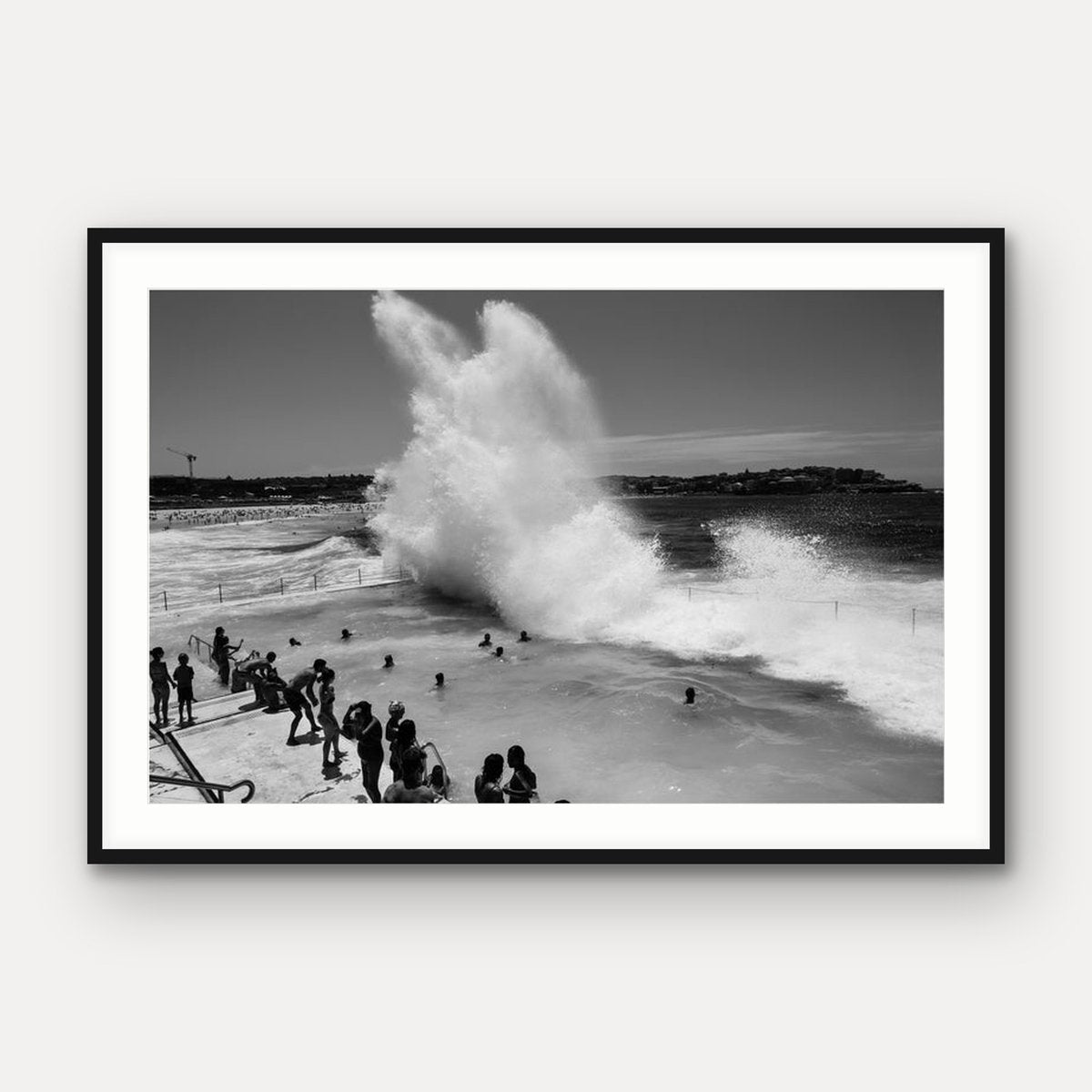 Wave Crashing at Icebergs